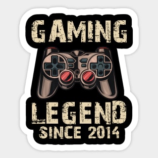 Gaming Legend 2014 Gamer Boys 7th Birthday Video Games 7 Boy Sticker